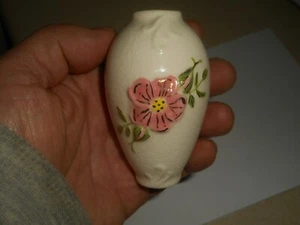 Vintage Porcelain Bud Vase Miniature Hand Painted Cherry Blossums JAPAN c.1940s - Picture 1 of 10