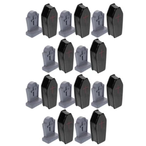 20 Resin Halloween Tombstones & Coffin Figurines for Village Decor - Picture 1 of 12