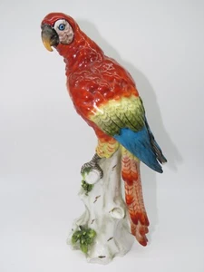 Capodimonte antike Figur Papagei auf Stamm Jahr 1771-1780. Höhe 28 cm. - Bild 1 von 12