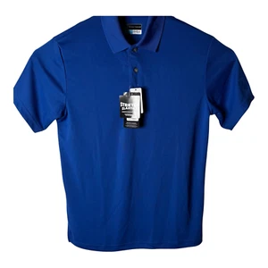 PGA Tour Men’s Solid Airflux Size Small Short Sleeve Polo Classic Blue New - Picture 1 of 9