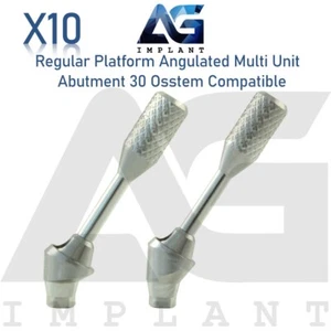 10 Angled Multi Unit 30° Titanium Fit Regular Platform Prosthetic 0sstem® TS Hex - Picture 1 of 8