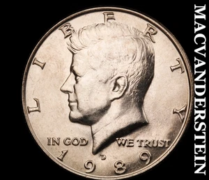 1989-D Kennedy Half Dollar - Choice Gem Brilliant Unc No Reserve #D3666 - Picture 1 of 2