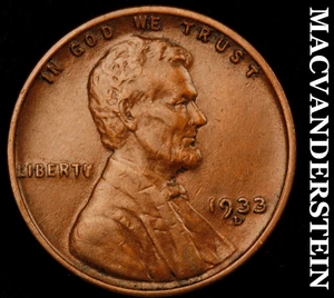 1933-D Lincoln Wheat Cent - Scarce  Extra Fine+  Semi-key  Better Date  #F4932 - Picture 1 of 2