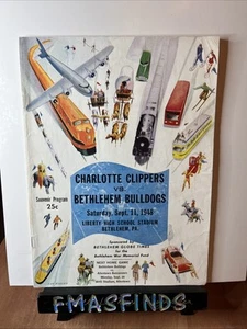 V3 1948 Charlotte Clippers vs BETHLEHEM PA BULLDOGS AFL PRO Football Program - Bild 1 von 8