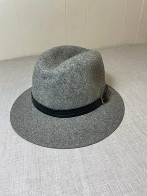 De Colección Geo W Bollman Doeskin 100% Lana Fieltro Gris Fedora Sombrero EE. UU. Mujer Hebilla Foto 1 de 4