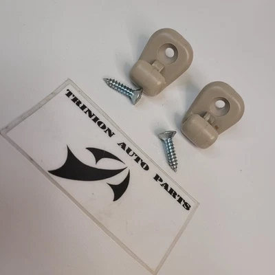1995-2004 Mitsubishi Montero Sport Sun Visor Clip Beige with Screws Set of 2 OEM - Image 1 of 3