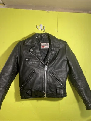 Vintage Sears The Leather Shop Harley Davidson Motorcycle Jacket Ladies Size 10 - Image 1 of 4