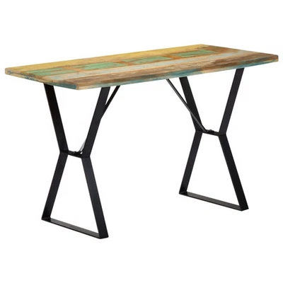 Dining Table Multicolour Solid reclaimed wood and powder-coated iron - Image 1 of 4