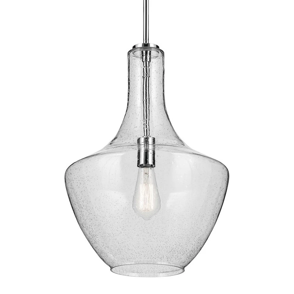 Kichler Lighting 42046CHCS Everly 1 Light Chrome Pendant Ceiling Light