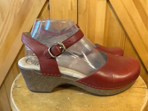 Dansko Sam rote weiche Vollnarbenleder Mary Jane Schuhe 39M (8,5-9) - Bild 1 von 10