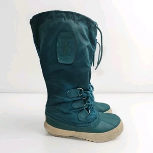 Vintage Sorel Schneestiefel Kaufman Snowlion Damen 8,5 türkis Schnürung 80er getragen - Bild 1 von 17