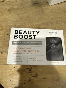 Shine Beauty Boost Hydrating Satin Pillowcase Gray Silver Standard 20 in x 30 in - Picture 1 of 3