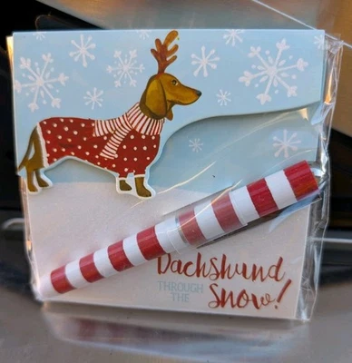 NOTE PAD DACHSHUND  through The SNOW DOG COVER PEN CHRISTMAS GIFT NEW LADY JAYNE - Image 1 of 4