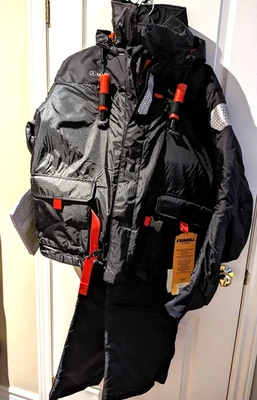Frabill I-Float Jacket + BIB/Pant Ice Fishing Suit Black XL FRB000106 New w/ Tag Foto 1 de 4