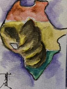 Pintura de bellas artes afroamericana Aceo (2,5x3,5) - Imagen 1 de 1