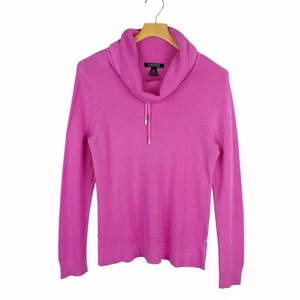 Lauren Ralph Lauren Pullover Cowl Neck Thermal Waffle Weave Cotton Top Large - Picture 1 of 10