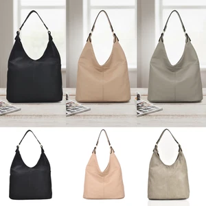 Damen Kunstleder Designer Shopper Stil große Handtasche Schultertasche für Damen - Bild 1 von 17