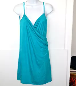 SWIMSUIT COVER UP Beach Wrap Dress NEW SExy ONE SIZE $38 M L NWT Turquoise blue - Picture 1 of 9