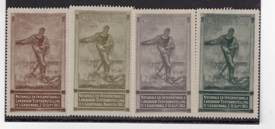 NETHERLANDS 1913 AGRICULTURAL EXHIBITION POSTER STAMPS - Image 1 of 1