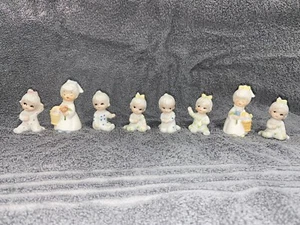 NAPCOWARE Miniatura Hueso China Flor Niña y Bebés 2” Estatuillas Años 50’s - Imagen 1 de 10