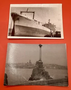 Vintage 1950s Postcards Lot:Soviet Tanker Lebedin,Sevastopol Monument,Ships &Sea - Picture 1 of 6