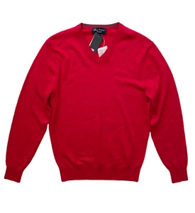 Daniel Cremieux Nwt Men's Luxury 100% Cashmere V Neck Pullover Red Sweater XL - Picture 1 of 3