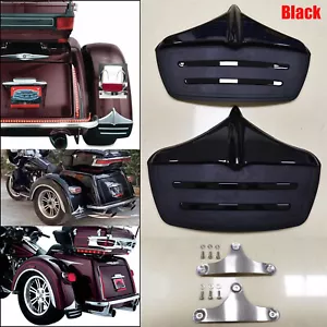 Black Rear Mud Flaps Fender Guard For Harley Tri Glide Street Glide Trike FLHXXX - Picture 1 of 12