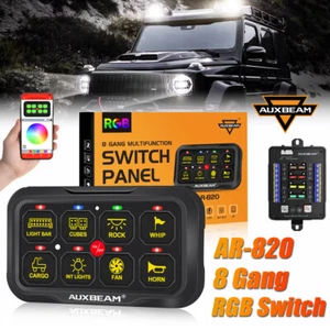 Panel de interruptor de 8 velocidades AUXBEAM AR-820 RGB BLUETOOTH control para Dodge Ram 2002-2009 - Imagen 1 de 12