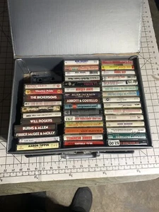 Cassette Tape Lot 82 tapes Classic Rock Country Collections Case Included - Picture 1 of 5