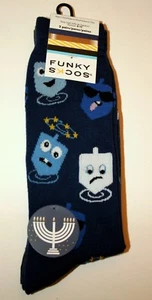 Hanukkah Dreidel Holiday Socks New Pair Crew Fit Shoe size 6-12  - Picture 1 of 3
