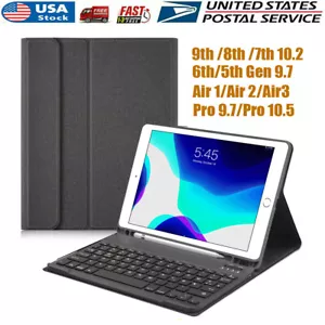 Smart Case mit Bluetooth Tastatur Hülle für iPad Gen 9th 2021 /8th 7th /Air 3 - Bild 1 von 21
