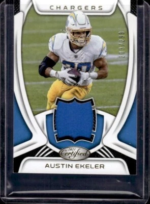 2021 Panini Certified Football Austin Ekeler Patch /299 - Image 1 of 2
