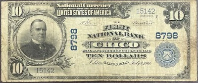 1902 National Currency FNB of Chico California CA, Fine F Condition. LOW POP! - Image 1 of 4
