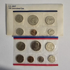 1981 unzirkulierter Münzsatz US postfrisch - Originalverpackung der Regierung - Bild 1 von 2