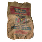Rusler Pinto Bean Burlap Bag With A Cowboy And Two Six Shooters