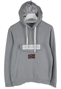 Napapijri N0YI7C Kapuze Herren Groß Pullover Taschen mit Kapuze Mischung Grau - Bild 1 von 10