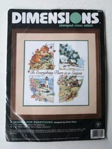 Dimensions A Season For Everything Stamped Cross Stitch Kit 36x36cm - Bild 1 von 4