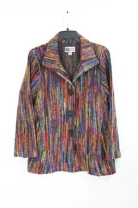 Habitat Women Coat Small Colorful Jacket Wearable Art pockets Topper - Picture 1 of 9