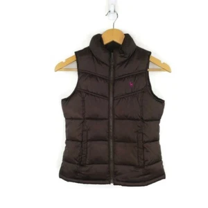 Old Navy Puff Vest Girl L Brown Sleeveless Zip - Picture 1 of 9
