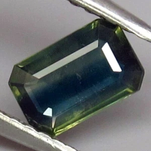 ¡HERMOSO RARO! NO-HEAT RICO AZUL VERDE 0.60CT.ZAFIRO TANZANIA OCTÁGONO 6x4MM. - Imagen 1 de 4