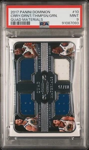 2017 PANINI DOMINION CRRY/DRNT/THMPSN/GRN. QUAD MATERIALS PSA 9 LIMITED - Picture 1 of 2