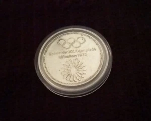 1972 Olympic Games XX Summer Olympic Games Silver Medal Coin Basketball - Picture 1 of 6