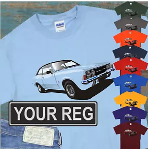 T-shirt Mk3 Ford Cortina auto d'epoca personalizzata reg 9 colori S - 5XL - Foto 1 di 13