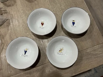 Cuencos Pottery Barn, Juego de 4, Dasher, Prancer, Vixen, Donner Foto 1 de 2