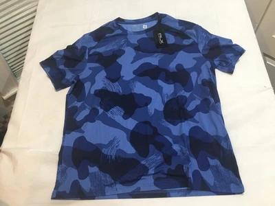 NWT $69.50 RLX Ralph Lauren Mens Camo Performance Jersey T Shirt Navy Sz MEDIUM - Image 1 of 2