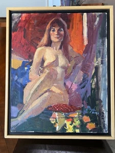 Gut angebotener James Neil Boyle Original Akt. - Bild 1 von 4