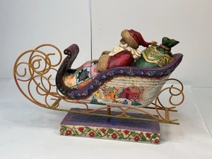 vintage enesco santa figurine Delivering Joy Jim Shore Stone Resin NO BOX - Picture 1 of 10