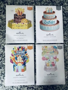 4 Happy Birthday ~ Hallmark Paper Wonder ~ Design Pop-Up Card NEW - Picture 1 of 6
