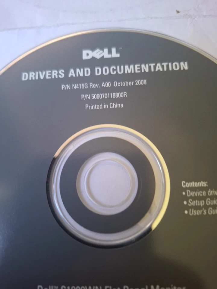 Dell S1909WN Flat Panel Monitor Drivers and Documentation CD - Image 1 of 3