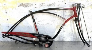 1954 Schwinn Black PHANTOM bicycle FRAME locking fork chainguard - Picture 1 of 9